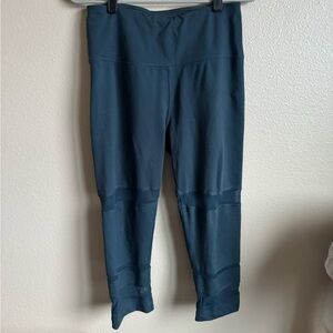 Navy Cropped Reebok Blue Leggings